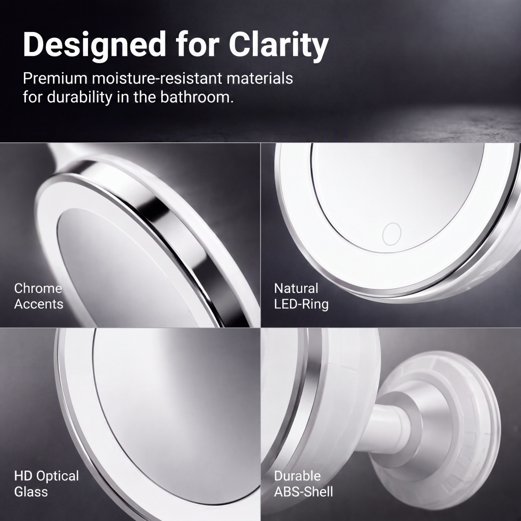 📢📢50% OFF !! ⏰10x Magnifying Makeup Mirror with LED Light and Suction Cup