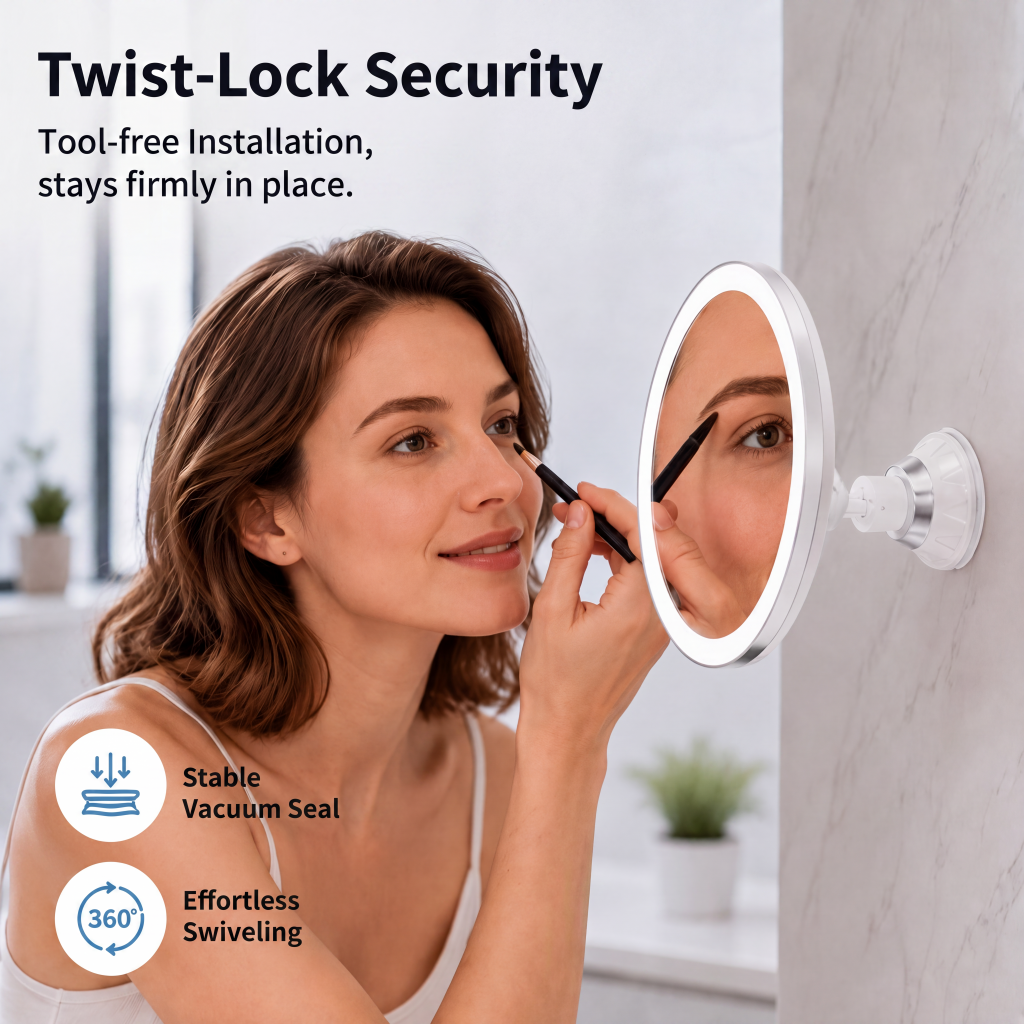 📢📢50% OFF !! ⏰10x Magnifying Makeup Mirror with LED Light and Suction Cup