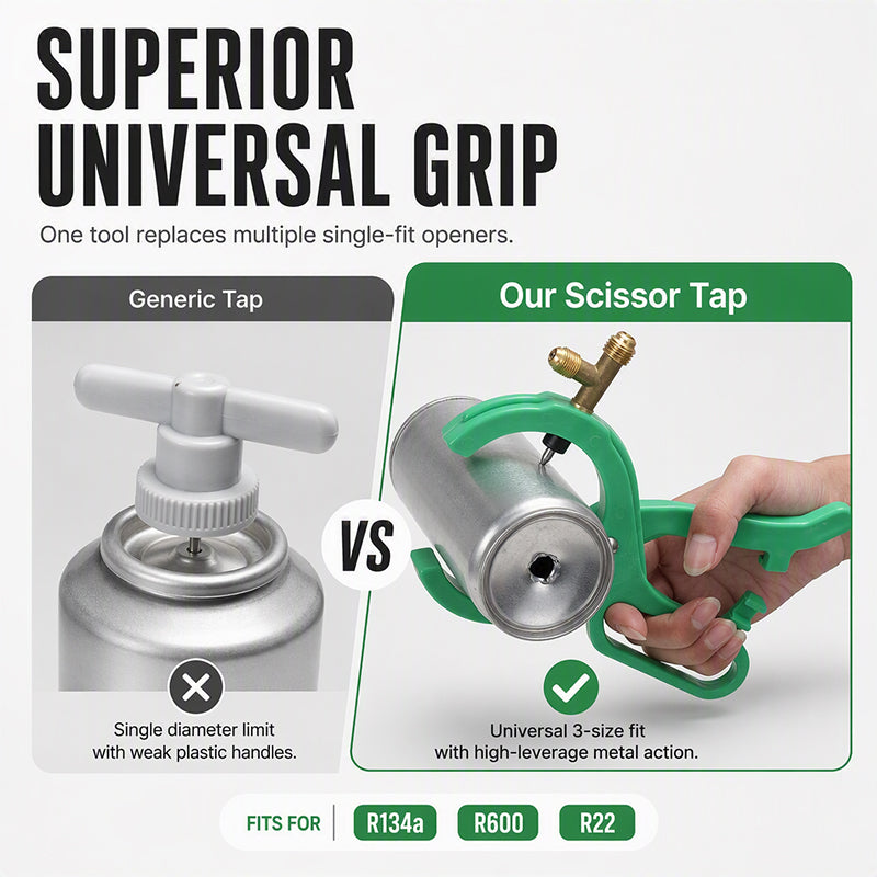 📢📢50% OFF !! ⏰Scissor Type Refrigerant Can Tap Opener Valve