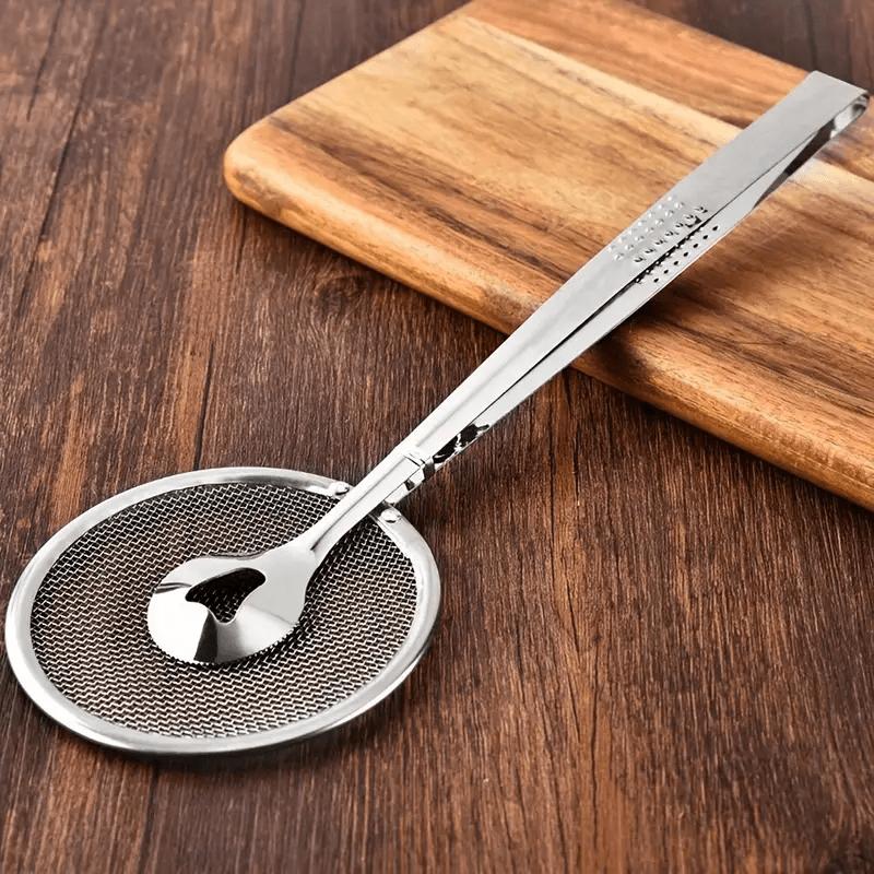 📢📢50% OFF !! ⏰2-in-1 Stainless Steel Food Tongs & Oil Strainer