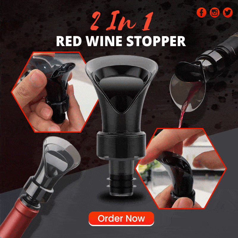 📢📢50% OFF !! ⏰ 2-in-1 Wine Saver – Vacuum Pump & Sealer, Preserves Freshness & Aroma ✨