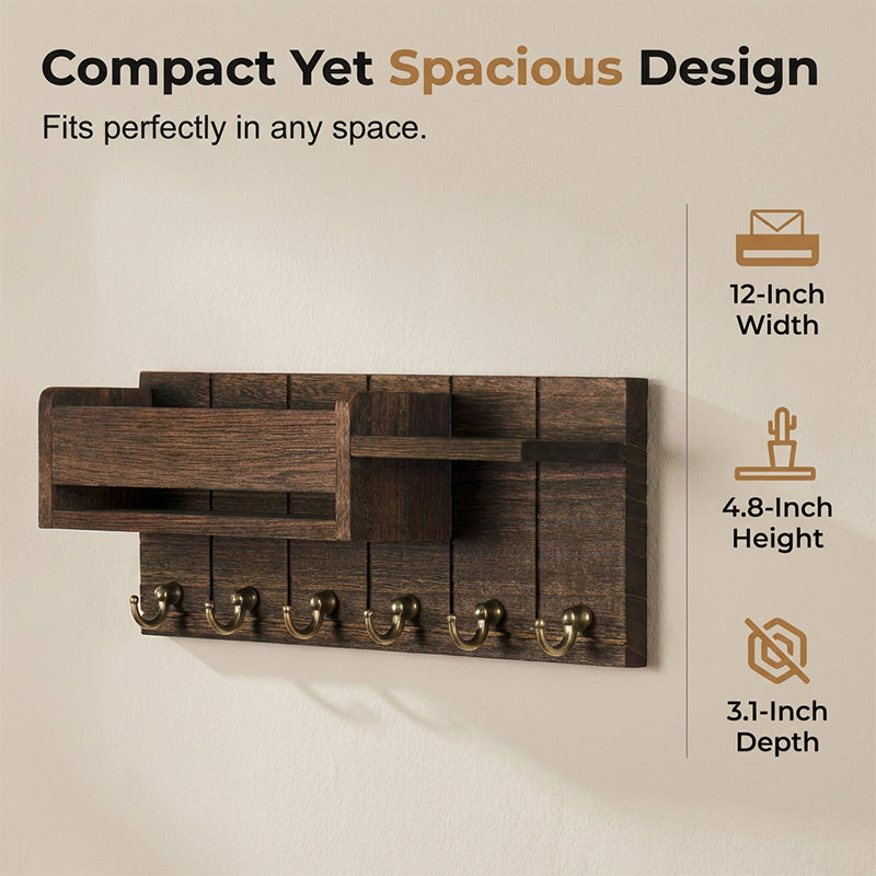 📢📢50% OFF !! ⏰Wall-Mounted Mail and Key Holder with Shelf