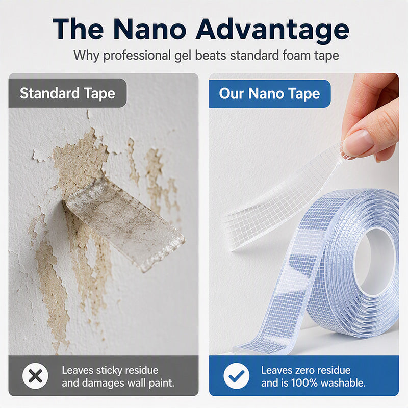 📢📢50% OFF !! ⏰Clear Traceless Nano Mounting Tape