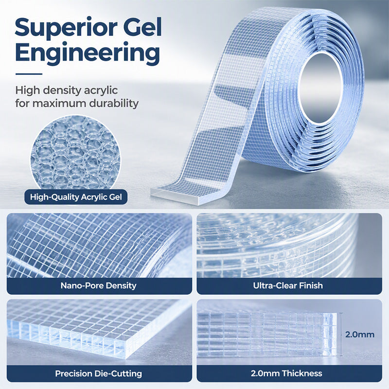📢📢50% OFF !! ⏰Clear Traceless Nano Mounting Tape