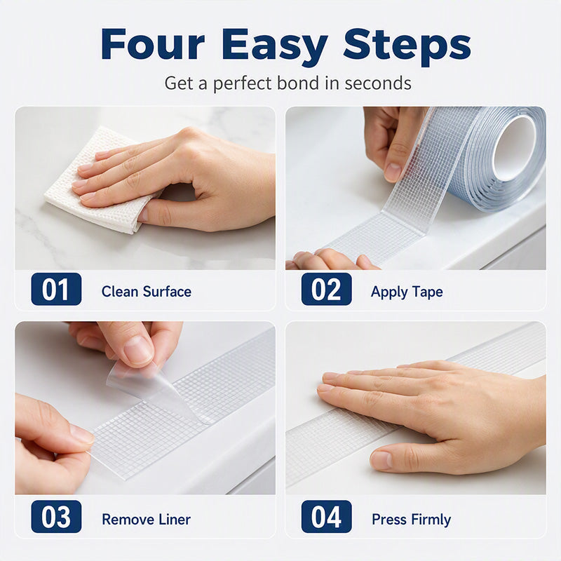 📢📢50% OFF !! ⏰Clear Traceless Nano Mounting Tape
