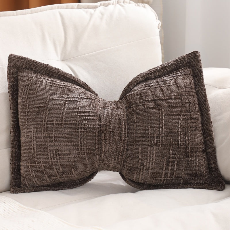 📢📢50% OFF !! ⏰Soft Chenille Bow-Shaped Throw Pillow