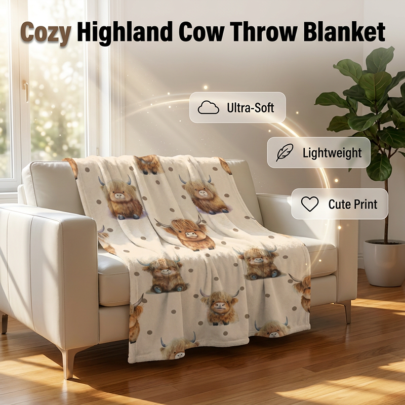 📢📢50% OFF !! ⏰Ultra-Soft Printed Flannel Throw Blanket