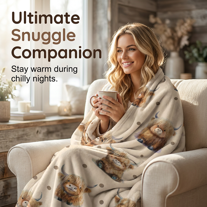 📢📢50% OFF !! ⏰Ultra-Soft Printed Flannel Throw Blanket