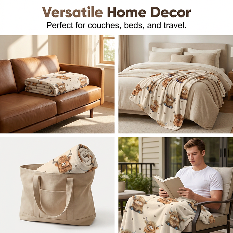 📢📢50% OFF !! ⏰Ultra-Soft Printed Flannel Throw Blanket