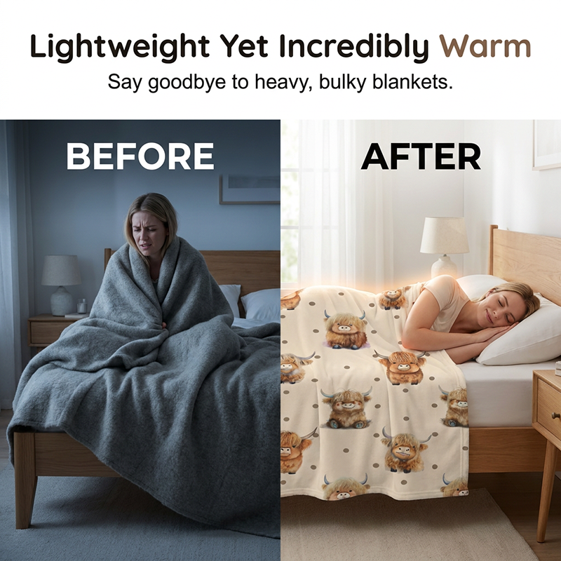 📢📢50% OFF !! ⏰Ultra-Soft Printed Flannel Throw Blanket