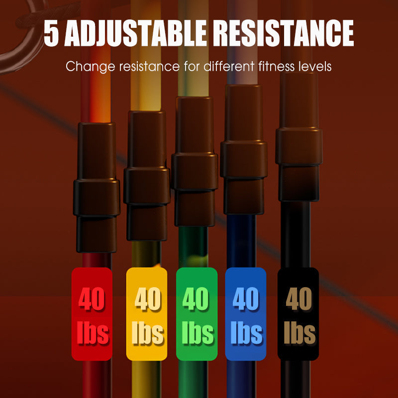 📢📢50% OFF !! ⏰13PCS Resistance Band Set with Handle for Home Gym