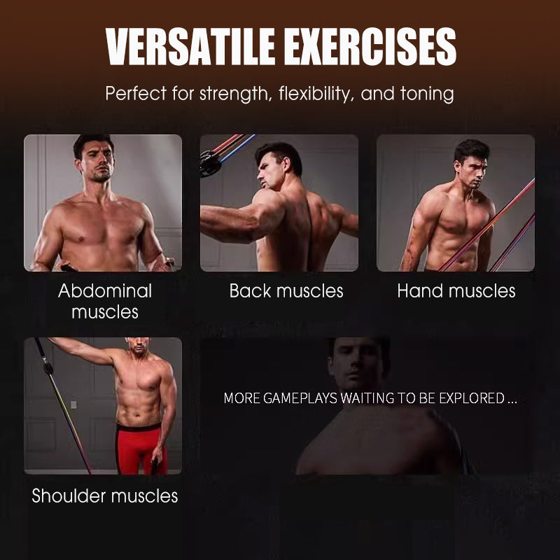 📢📢50% OFF !! ⏰13PCS Resistance Band Set with Handle for Home Gym