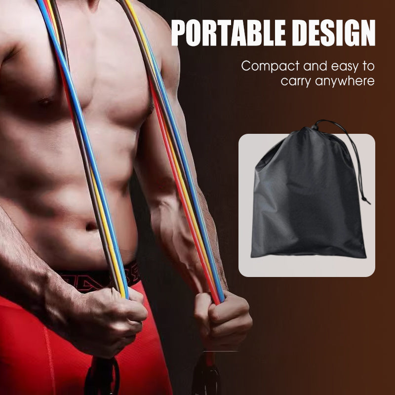 📢📢50% OFF !! ⏰13PCS Resistance Band Set with Handle for Home Gym