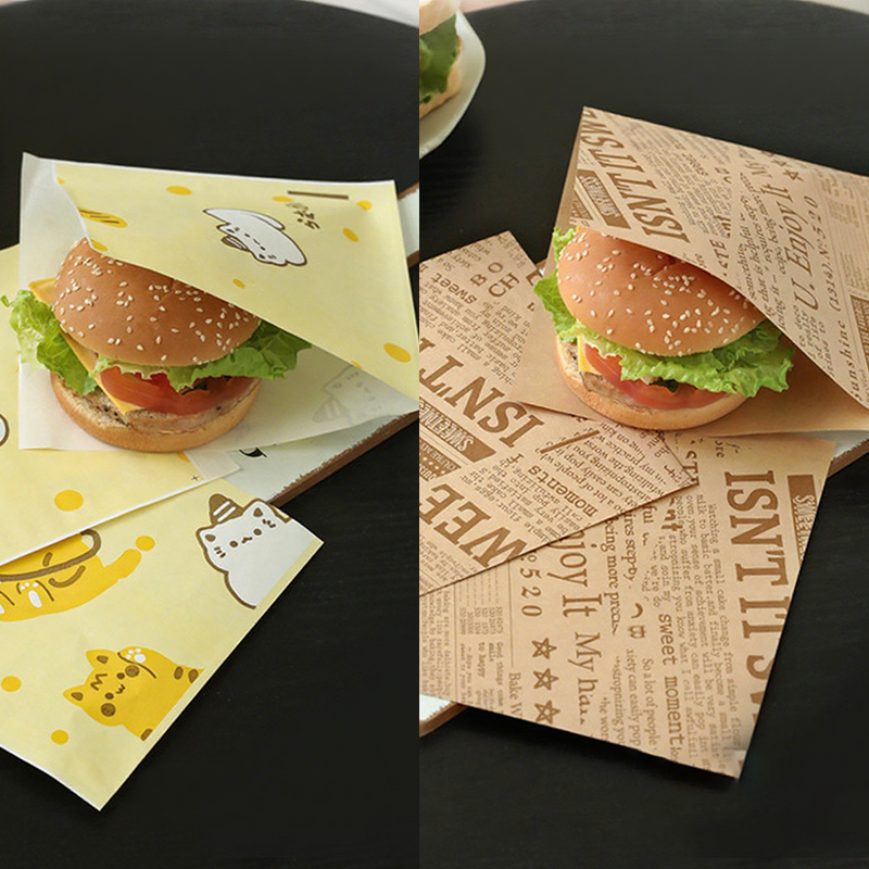 📢📢50% OFF !! ⏰Grease-Resistant Paper Bags for Sandwich Wrapping