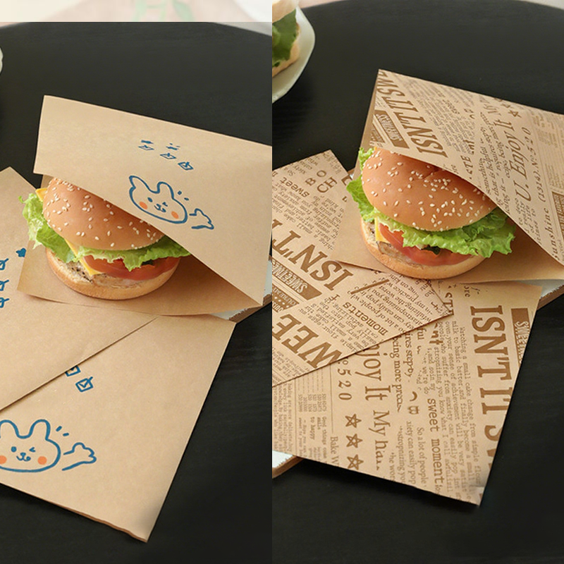 📢📢50% OFF !! ⏰Grease-Resistant Paper Bags for Sandwich Wrapping