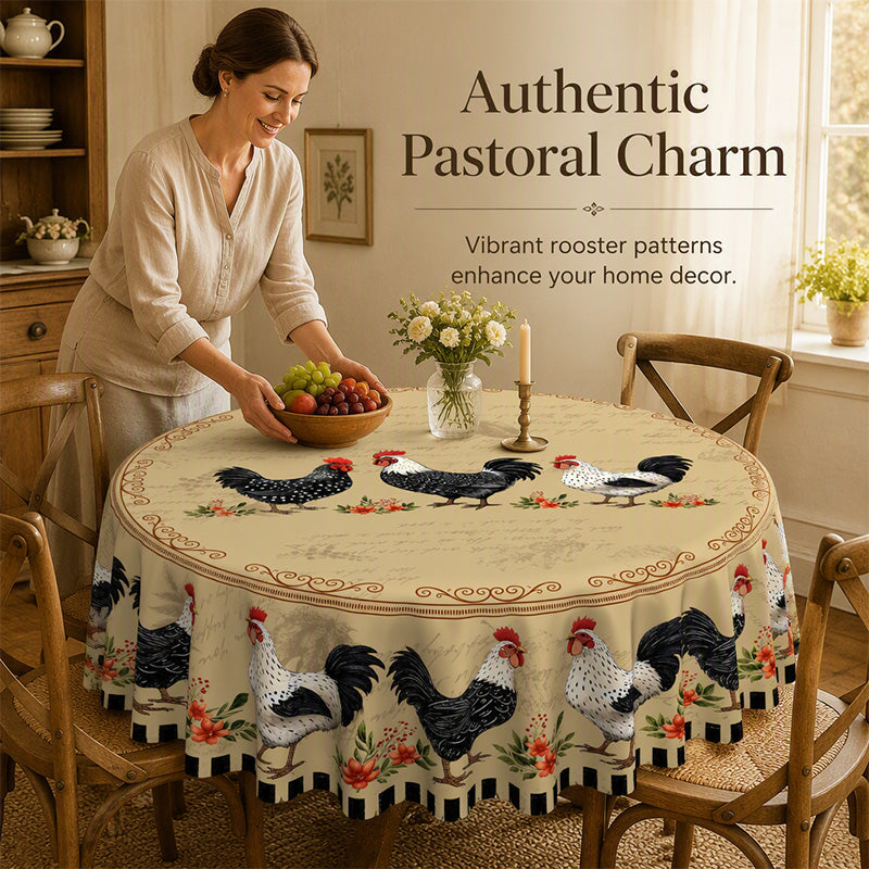 📢📢50% OFF !! ⏰Rustic Vintage Rooster Tablecloth
