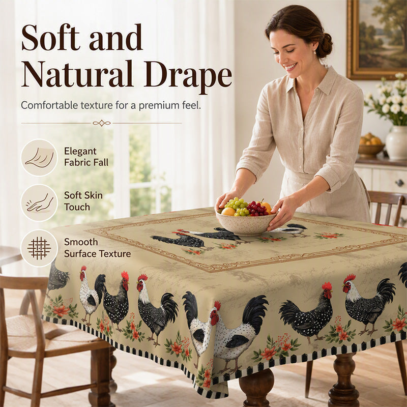 📢📢50% OFF !! ⏰Rustic Vintage Rooster Tablecloth
