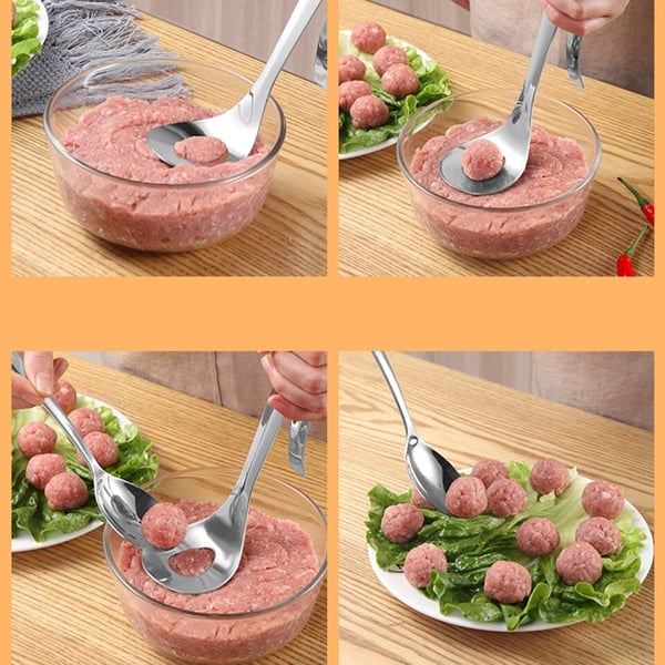 📢📢50% OFF !! ⏰Stainless Steel Meatball Maker Spoon