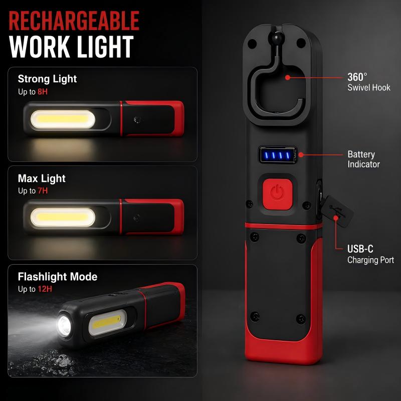 📢📢50% OFF !! ⏰Rechargeable COB LED Work Light with Magnetic Base