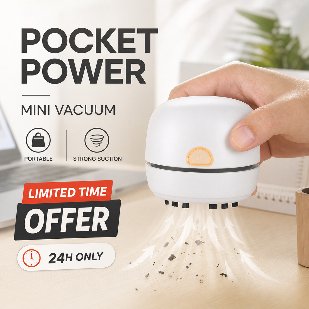 📢📢50% OFF !! ⏰Portable Mini Desk Vacuum Cleaner